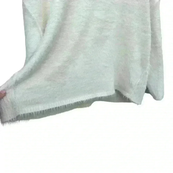 FREE PEOPLE Luna Pullover Cream/Ivory/Off White NWOT L Oversized Fuzzy Sweater - Picture 4 of 8